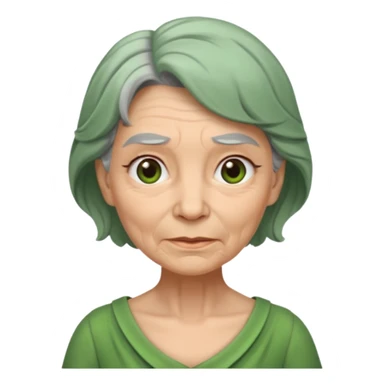 green dress old character. sticker