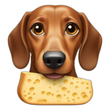 Dachshund comendo queijo sticker