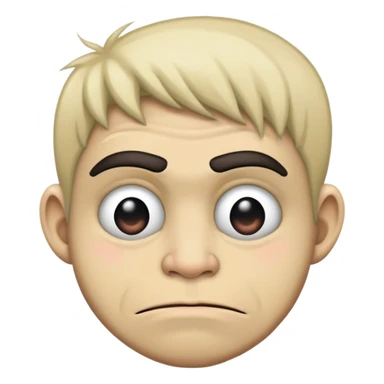 Super idol as a sad trollface but the image is low quality sticker