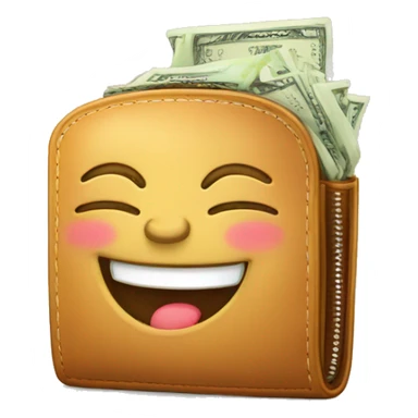 happy fat  money wallet sticker