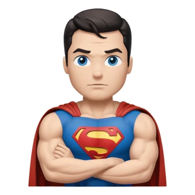 superman face with blue eyes sticker