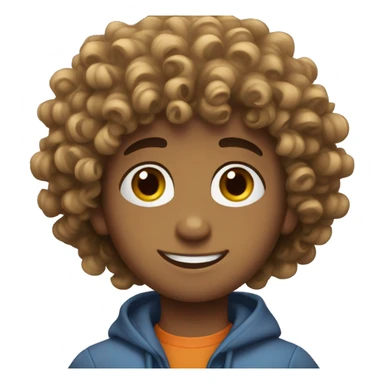 Armenian curly-haired boy sticker