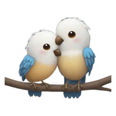 two birds hug sticker