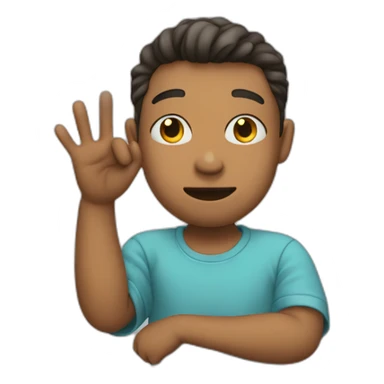 shy with index fingers of both hands touching their tip sticker