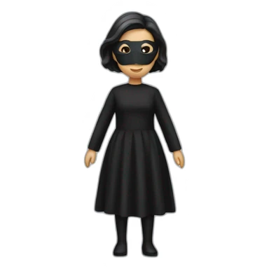 nano car with a person wearing black dress with black mask sticker