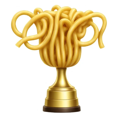 Golden Macaroni Noodle Trophy sticker
