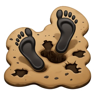 black footprints sticker