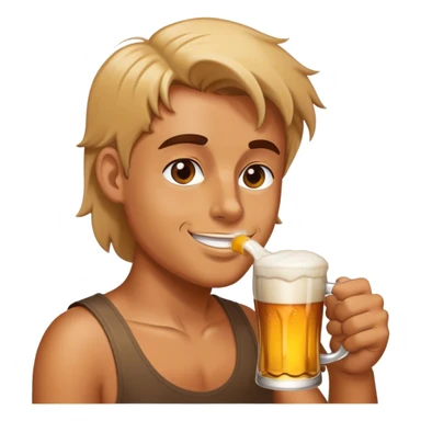 Pato bebiendo cerveza  sticker