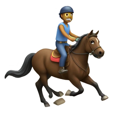 Jinete a caballo corriendo sticker