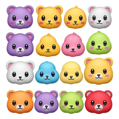 Beautiful plush toys sticker