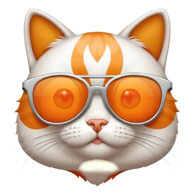 Cat wearing sunglasses sticker