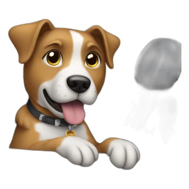 Dog sitting in the car sticker