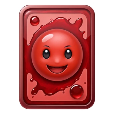 pokemon card made of blood sticker