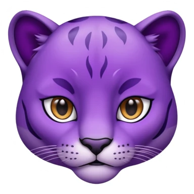 Purple Panther face turned to the slight right sticker