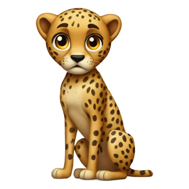 cheetah anxiety attack sticker