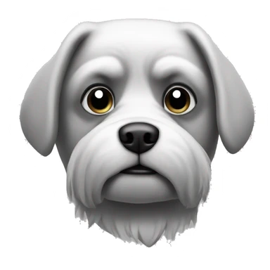 Dog ( Chug ) black and White sticker