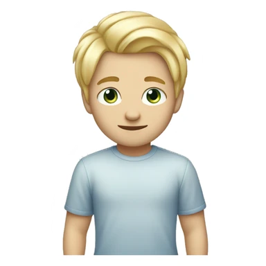 full body boy blue eyes blonde hair crawling sticker