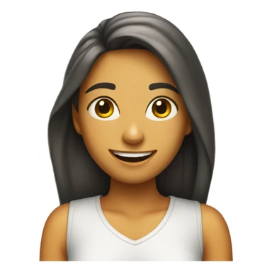 Una chica riendo  sticker