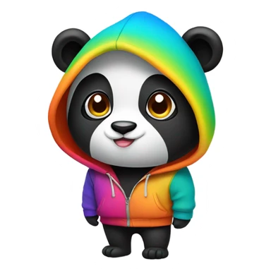 Panda wearing a hoody sticker