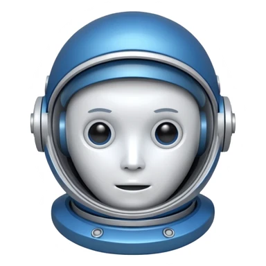 tête de robot cosmonaute bleu et blanc sticker