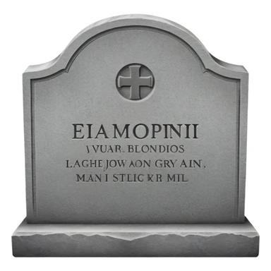 gravestone in cemetery with engraved text sticker