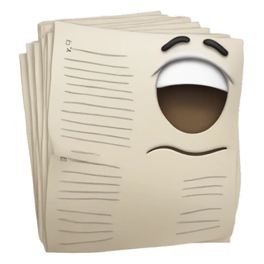 man is scared of documents  sticker