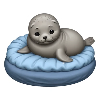 seal in bed  sticker