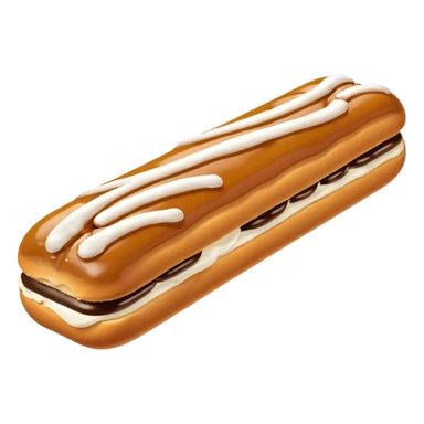 3d realistic Butterscotch éclair  sticker