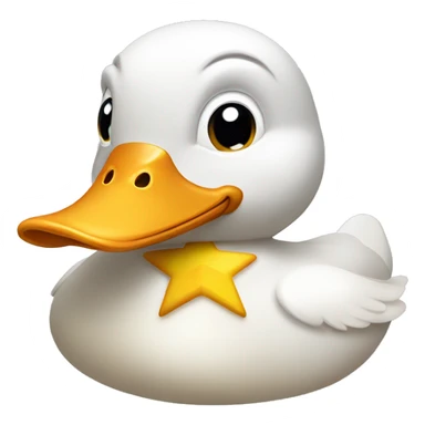 Duck with a star on its chest  sticker