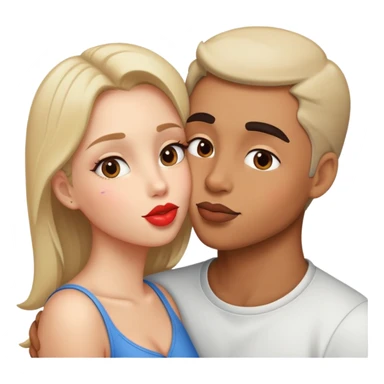 Kiss on cheek  sticker