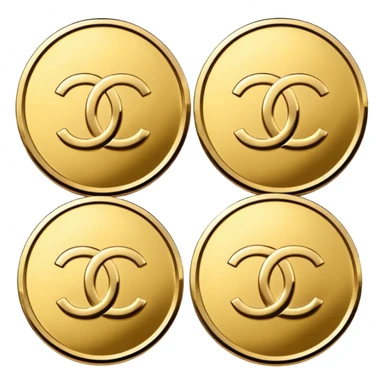 3 chanel coins sticker