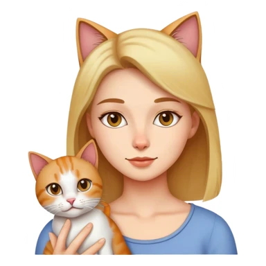 Women with cat sticker