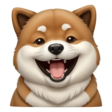 akita dog laughing sticker
