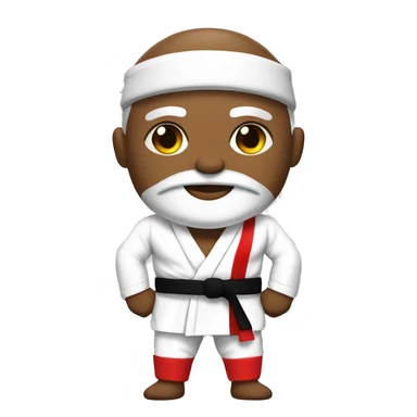 Buff Brazilian jiujitsu Black belt with Santa outfit sticker