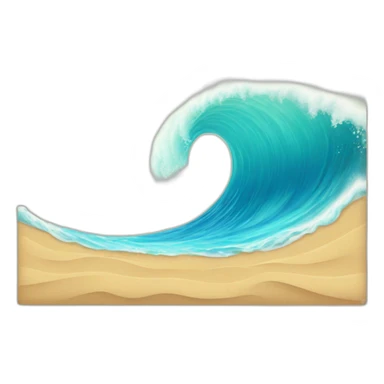 wave beach sticker
