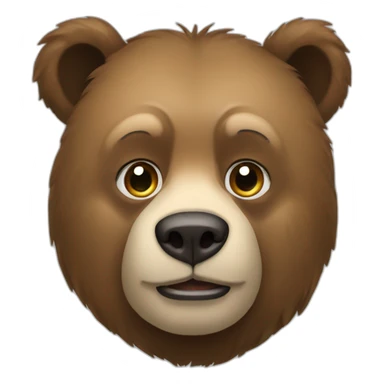 A bear with putin face sticker