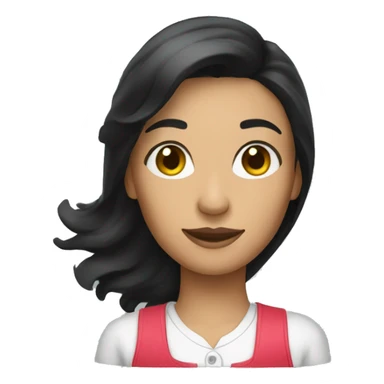 cleaner woman black hair sticker