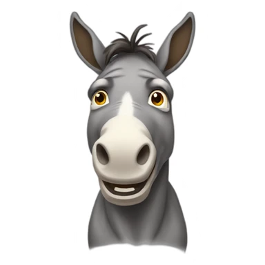 wrinkled geriatric donkey sticker