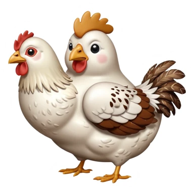 A fat chicken that its head is in a toilet sticker