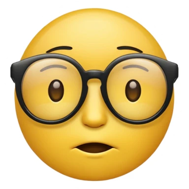 Emoji con lentes y que esté triste  sticker