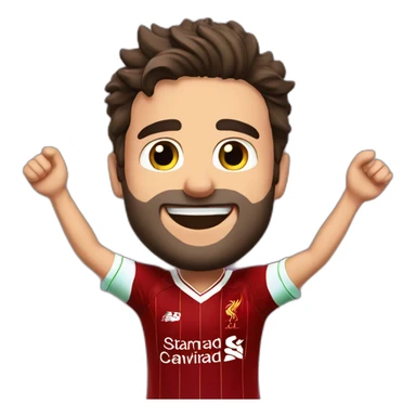 Diego jota celebration with Liverpool kit sticker