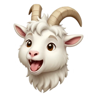 cinematic-cute-yawning-white-goat-portrait-emoji,-head-tilted-slightly-with-a-dramatic,-wide-open-yawn,-showcasing-a-soft,-downy-white-fur-with-delicate-horns-and-gently-drooping-ears,-round-eyes-barely-open-in-drowsy-contentment, sticker