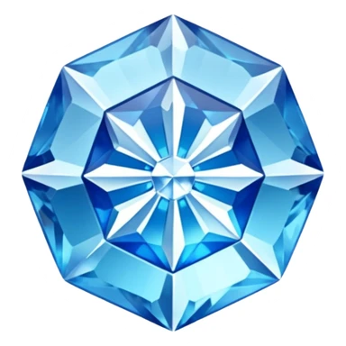 Blue Gem with an Ice Flake Inside sticker