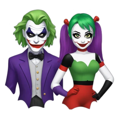 The joker and harley quinn sticker