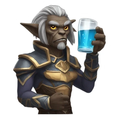 Lineage 2 dworf drinking monster sticker