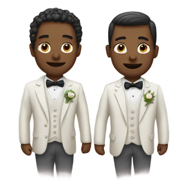Two men married sticker