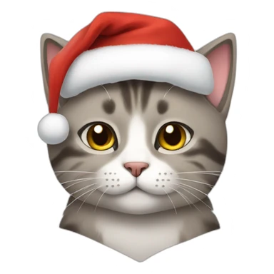 A Christmas cat who chooses sticker