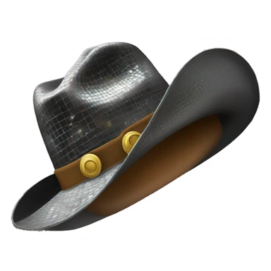 Disco ball with cowboy hat sticker