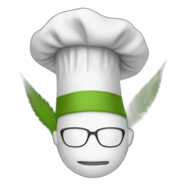 chef hat cannabis halloween sticker
