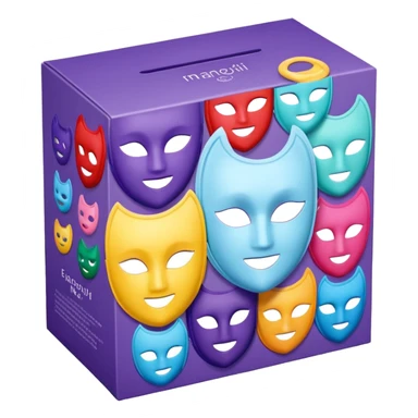 a beauty box of skincare mask packs sticker